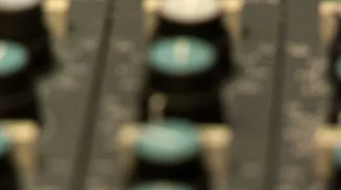 Faders mixing board Recording Studio Neve Video stock 10735229