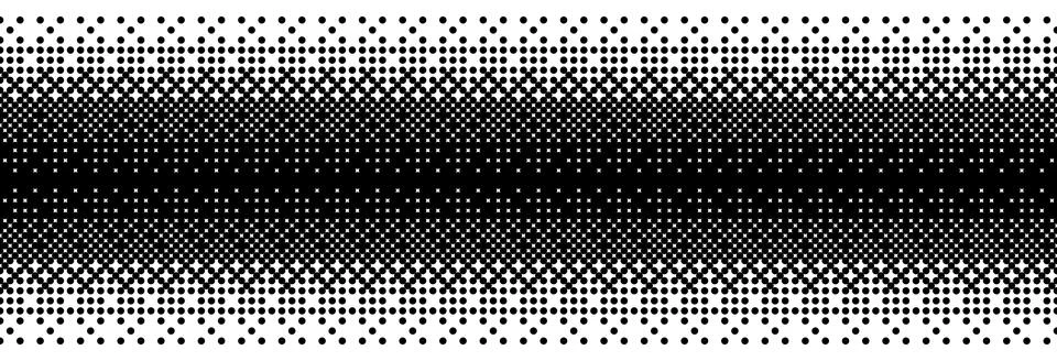 Fading bitmap gradient texture. Black and white dither pattern background Stock Illustration