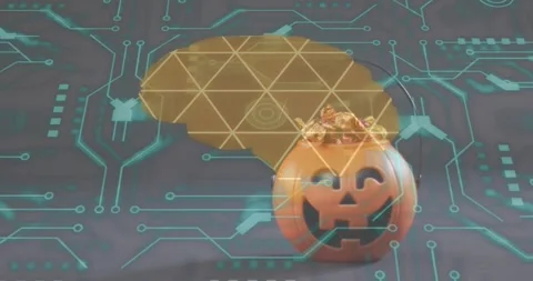 Fading brain icon initiating shifting facets, rotating, tilting bowl revealing Stock Footage 316963788