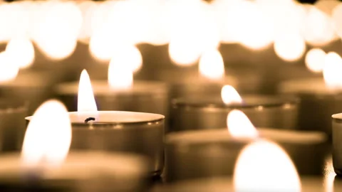 Fading Candles Fire HD Stock Footage 152635137