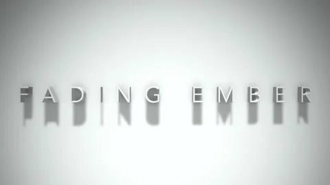 Fading ember 3D title animation white text on a white background Stock Footage 299822210