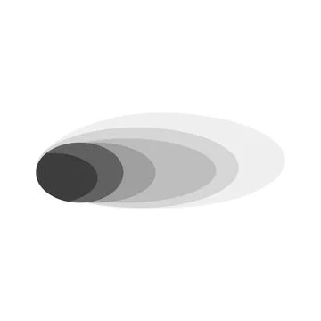 Fading gradient oval shapes creating soft shadows Stock Illustration