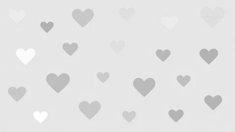 Fading hearts background with alpha channel Stock Footage 309046784