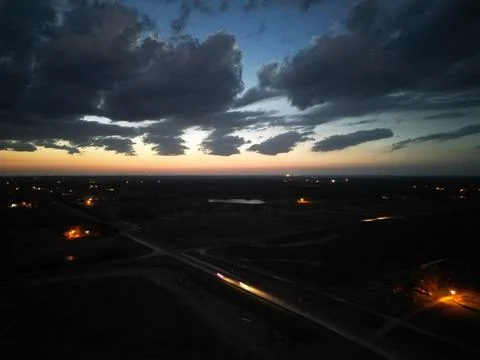 Fading light with clouds Foto stock