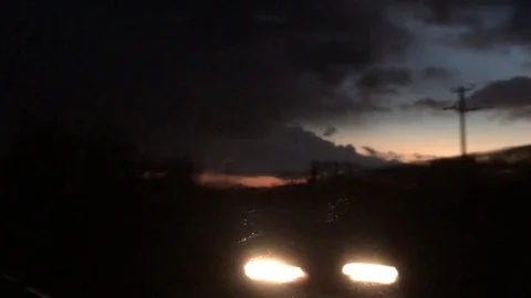 Fading Light Country road. Stock Footage 84892499