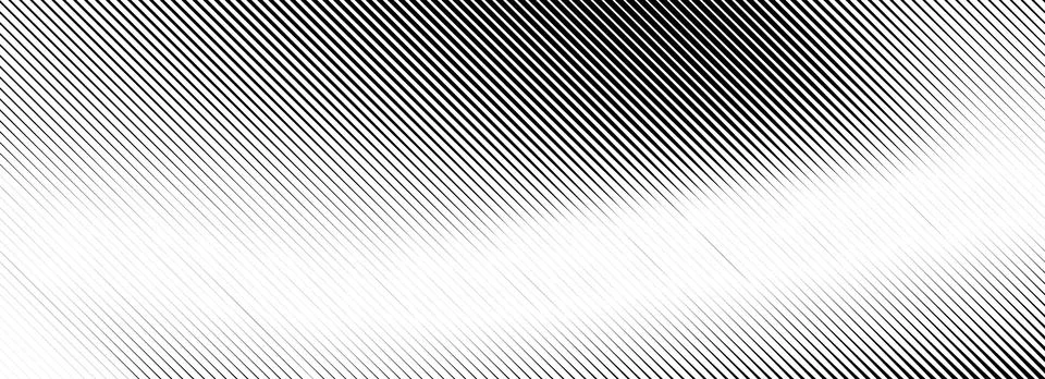 Fading line gradient texture. Black diagonal stripe gradation background. Thin Illustrazione stock