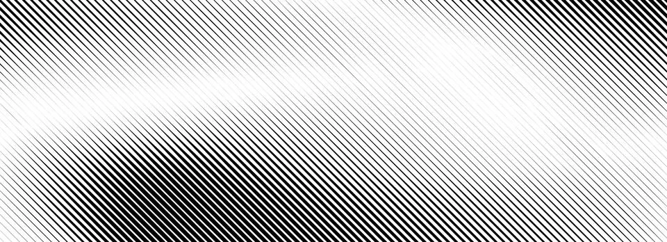 Fading line halftone gradient texture. Black diagonal stripe gradation Illustrazione stock