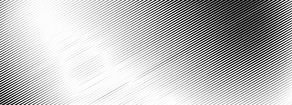 Fading line halftone gradient texture. Black diagonal stripe gradation Illustrazione stock