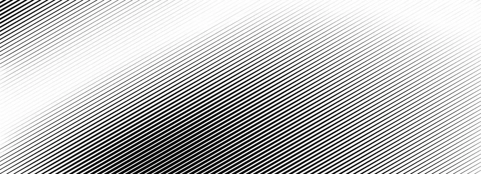Fading line halftone gradient texture. Black diagonal stripe gradation Illustrazione stock