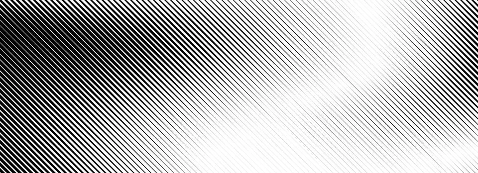 Fading linear gradient texture. Black diagonal stripe gradation background. Thin Illustrazione stock