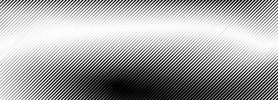 Fading lines gradient texture. Black diagonal stripes gradation background. Thin Stock Illustration