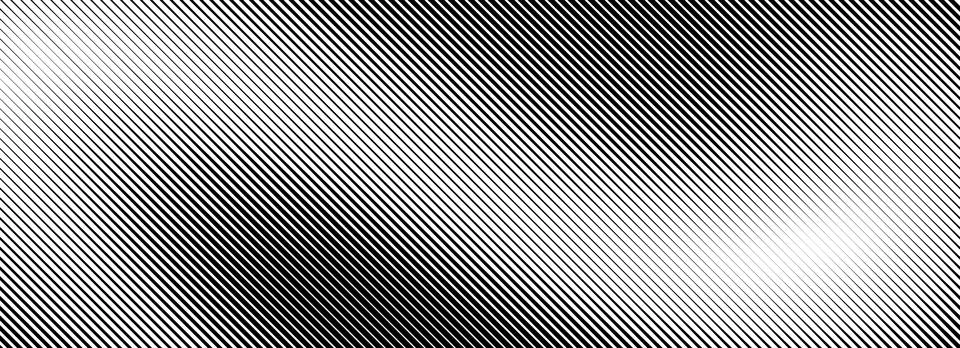 Fading lines gradient texture. Black diagonal stripes gradation background. Thin Stock-Illustration