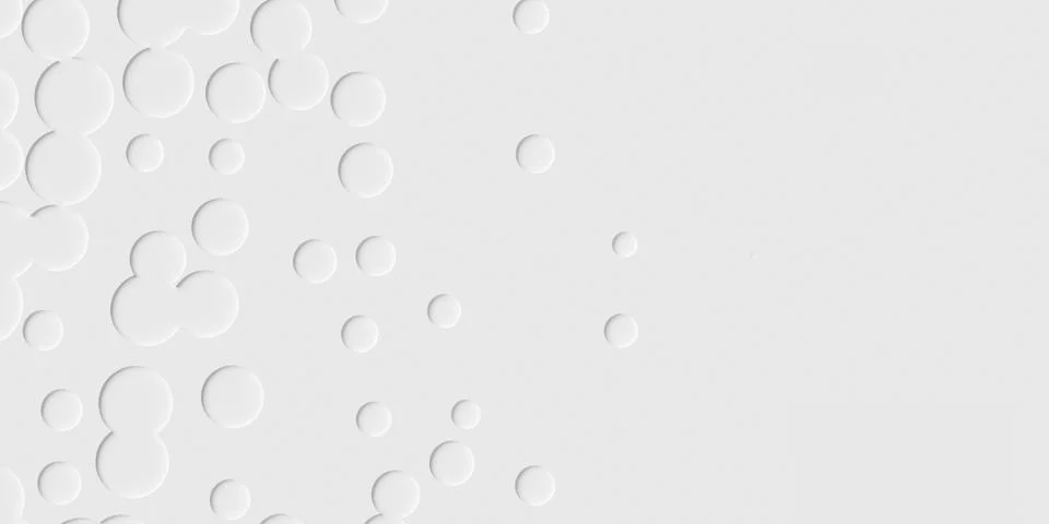 Fading out random moved inset circle or cylinder shapes on white background w 스톡 일러스트