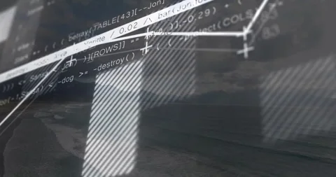 Fading rectangles showing data overlay, polyline drawing and bars rising with Stock Footage 312771675