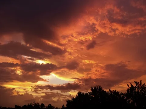 Fading Red Sunset Time Lapse (2160p 29.97) Stock Footage 77166082