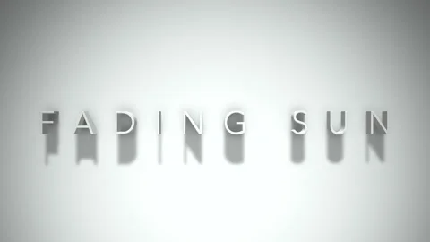 Fading sun 3D title animation with shadows on a white background Video stock 297510411