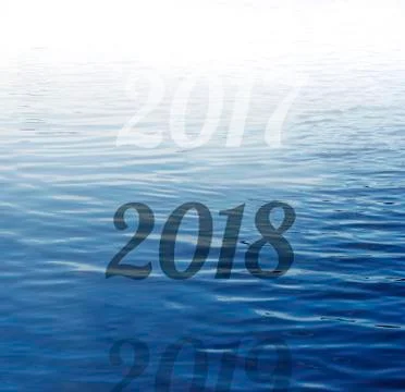 Fading years cycle on water surface Stock Illustration
