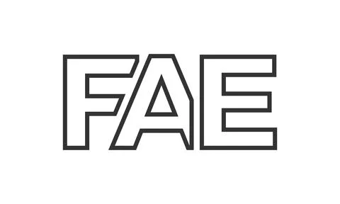 FAE logo design template with strong and modern bold text. Initial based ve.. Stock Illustration