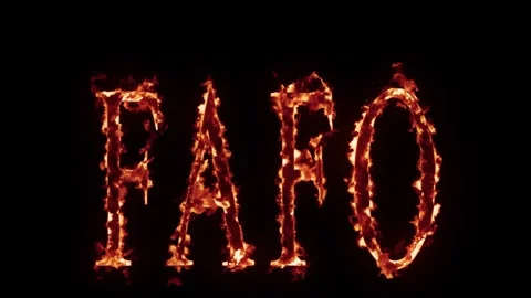 FAFO acronym up in flames Stock Footage 310458414