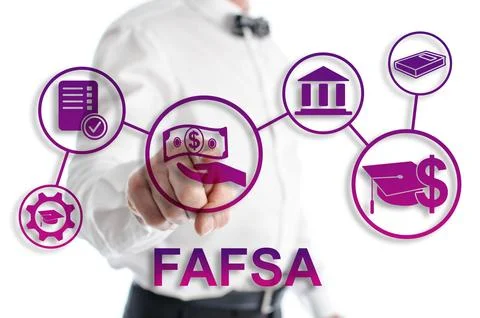 Fafsa concept shown by a man 스톡 사진