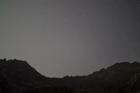Fagaras mountain ridge moon rise 6K Video stock 41002782