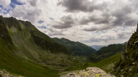 Fagaras mountain side landscape within landscape time lapse 4K Stock Footage 40662199
