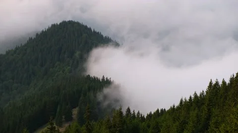 Fagaras Mountains cloudscape scenery in late summer Video stock 159810906