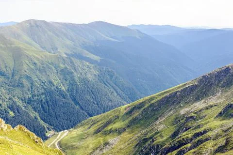 Fagaras Mountains from top view Stock Photos