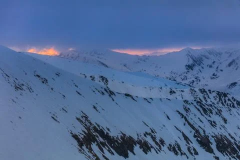 Fagaras Mountains in winter, Romania Stock Photos