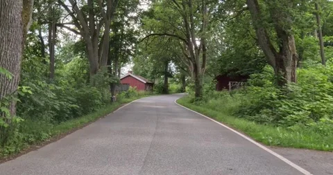 Fagervik museum road. Stock Footage 326209726