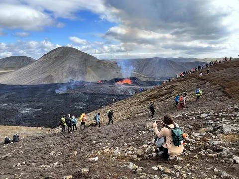 Fagradalsfjall volcano Foto stock