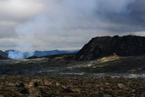 Fagradalsfjall volcano Stock Photos