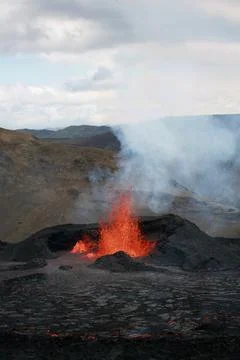 Fagradalsfjall volcano Foto stock