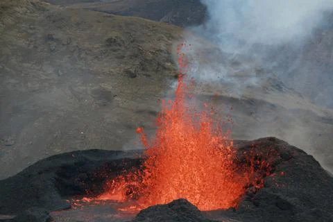 Fagradalsfjall volcano Foto stock
