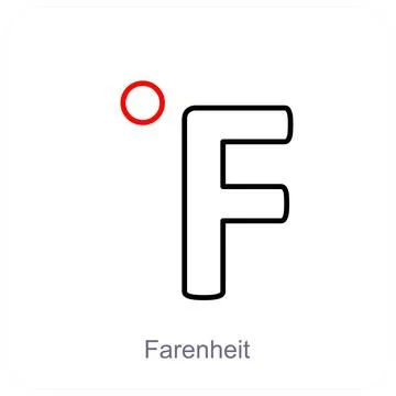 Fahrenheit and forecast icon concept Stock Illustration