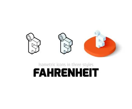 Fahrenheit icon in different style Illustrazione stock