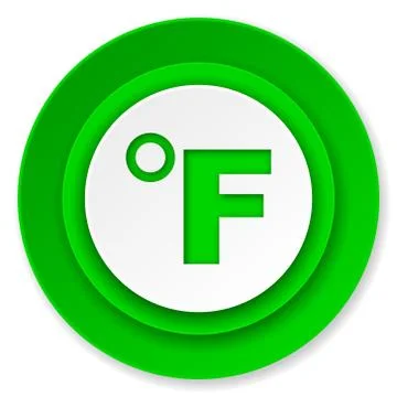 Fahrenheit icon, temperature unit sign. Stock Illustration