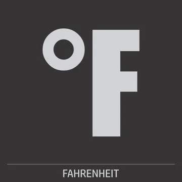 Fahrenheit temperature icon Stock Illustration
