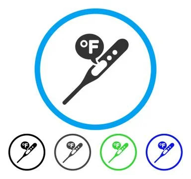 Fahrenheit Temperature Rounded Vector Icon Stock Illustration