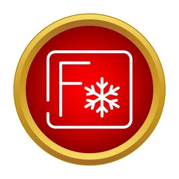 Fahrenheit temperature setting button with snowflake icon イラスト素材