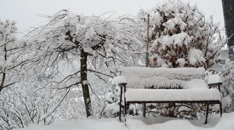 Fahrt-Bank-Schnee 库存影片 34405665