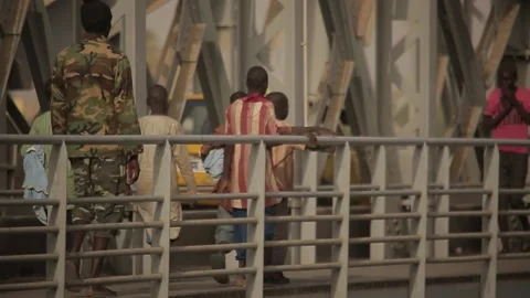 The Faidherbe bridge of Senegal river Stock Footage 132542605