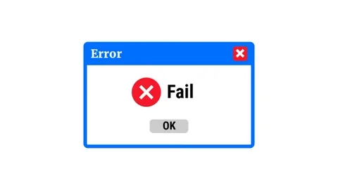 Fail Alert Dialog Box Stock Footage 336062716