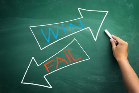 Fail and Win opposition Stock Photos