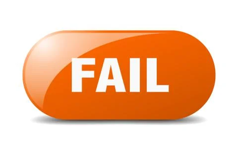 Fail button. fail sign. key. push button. Stock Illustration