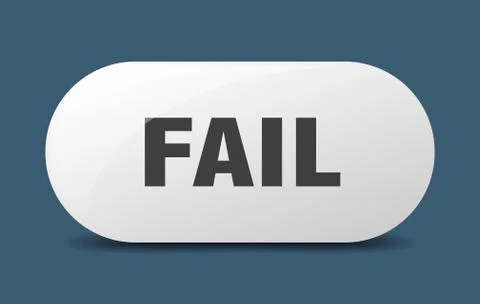 Fail button. fail sign. key. push button. Stock Illustration