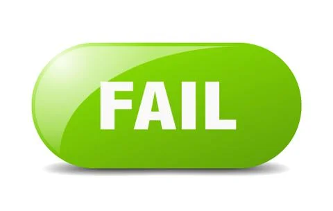 Fail button. fail sign. key. push button. Stock Illustration