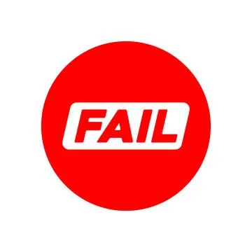 Fail button isolated Stock Illustration