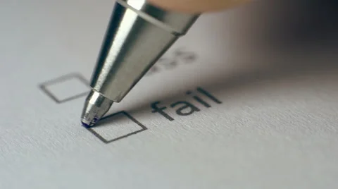 Fail Checkbox Marking Survey Stock Footage 43216491