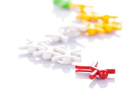 Fail concept, people down to ground. Ilustração Stock